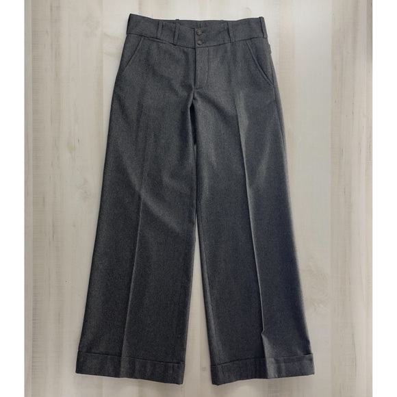 Ralph Lauren Pants - RALPH LAUREN wool cashmere rabbit hair gray slacks pants wide leg high end 4